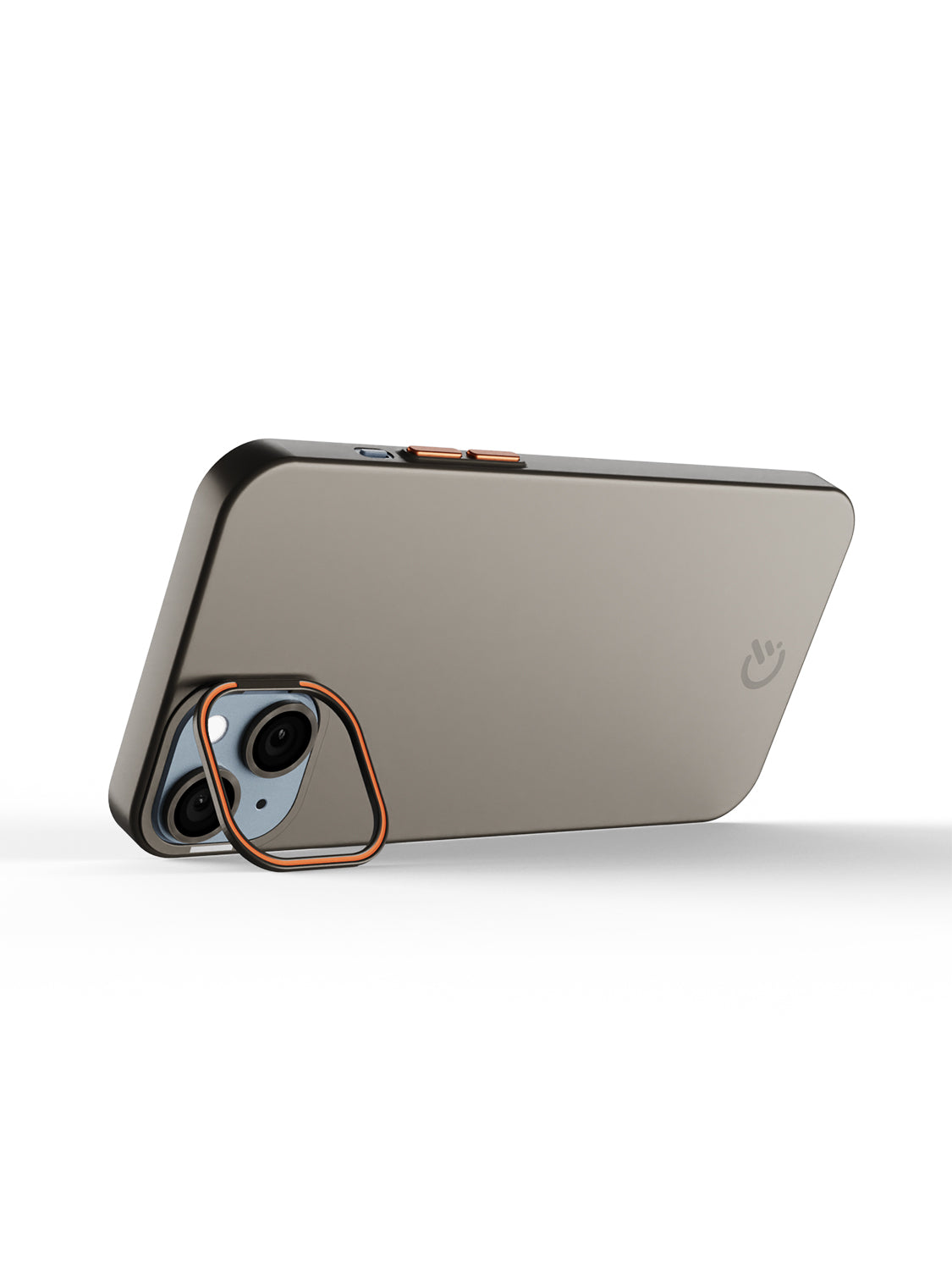 Solid Shade Snap Hard Case with Lens Guard & Stand - iPhone 15 Plus (Taupe)