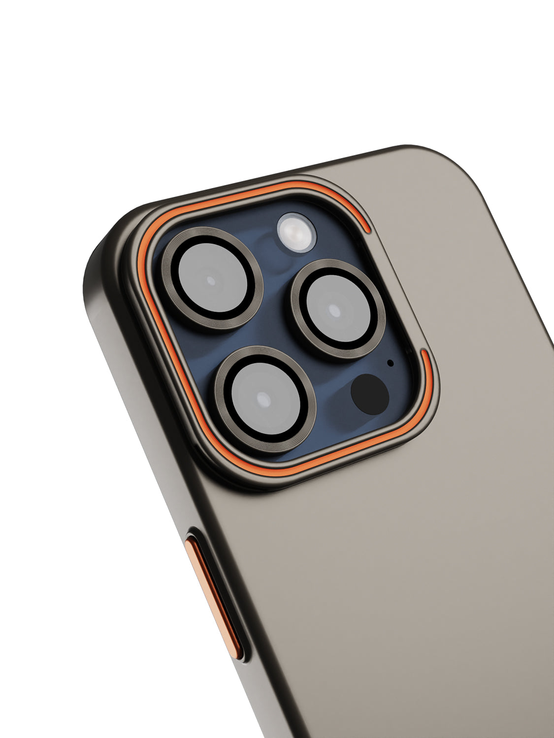 Solid Shade Snap Hard Case with Lens Guard & Stand - iPhone 15 Pro Max (Taupe)