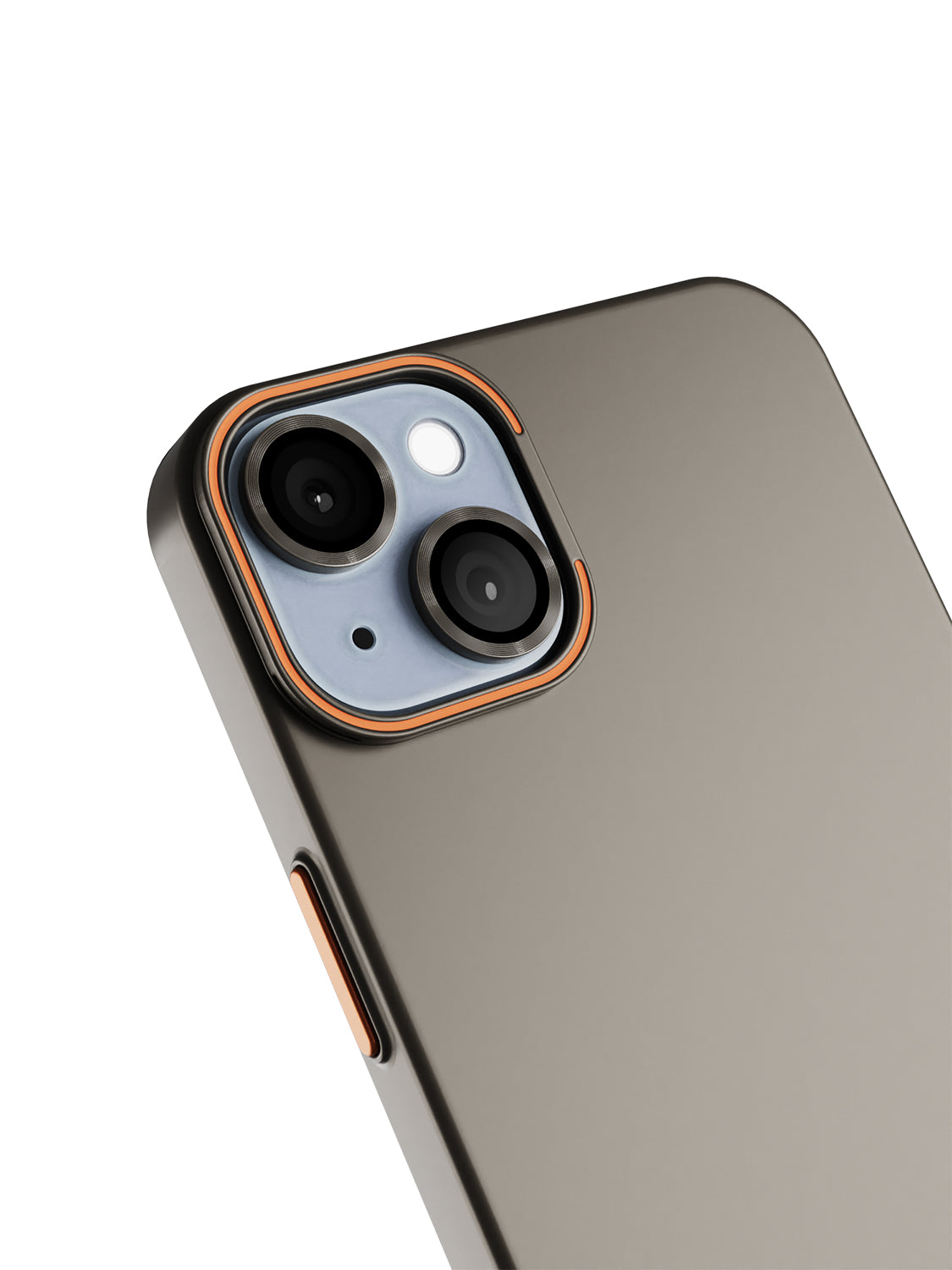 Solid Shade Snap Hard Case with Lens Guard & Stand - iPhone 15 Plus (Taupe)