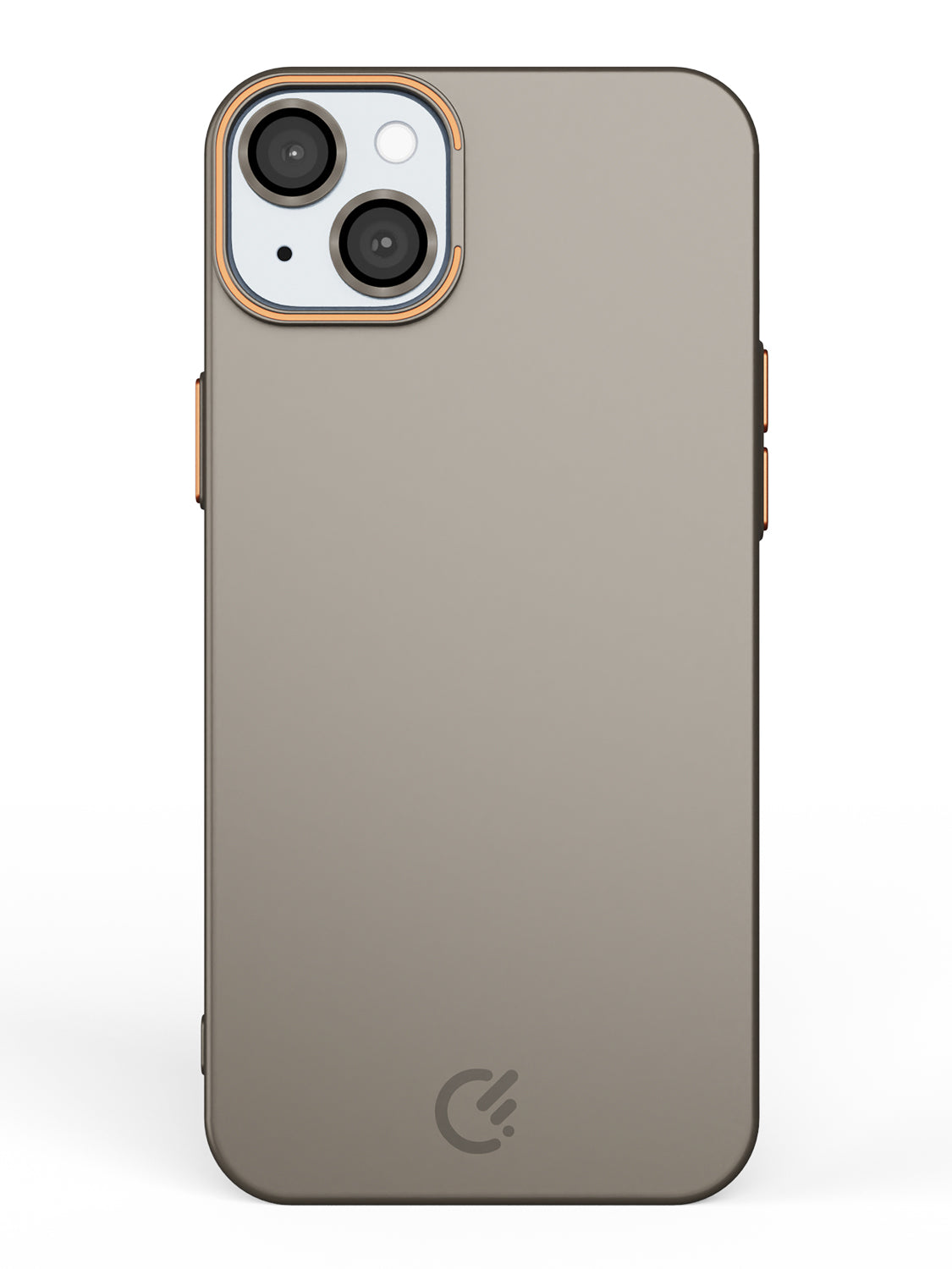 Solid Shade Snap Hard Case with Lens Guard & Stand - iPhone 15 Plus (Taupe)