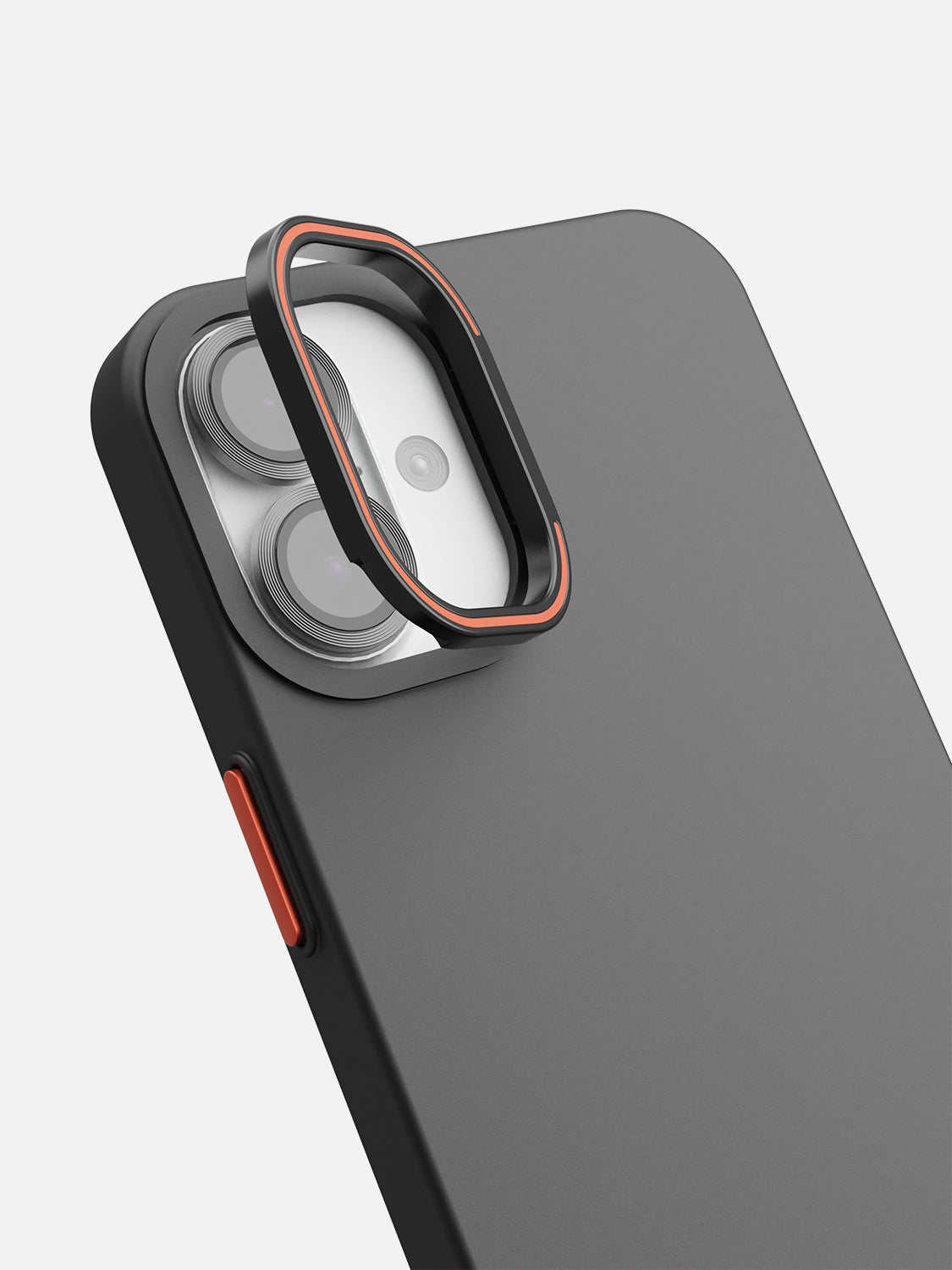 Solid Shade Snap Hard Case with Lens Guard & Stand - iPhone 16 (Black)