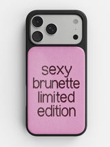 Sexy Brunette glossy printed case in Black