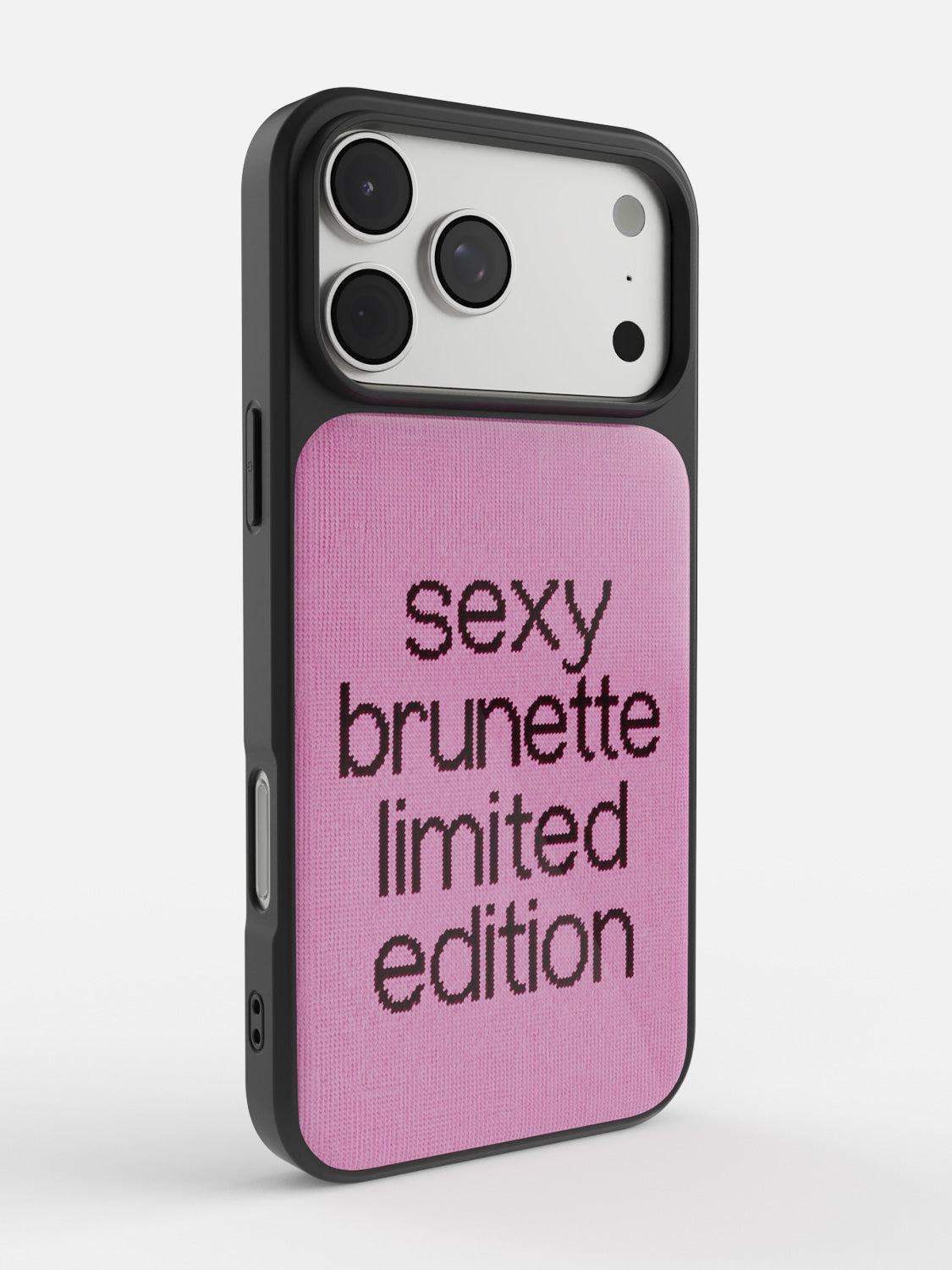 Sexy Brunette glossy printed case in Black