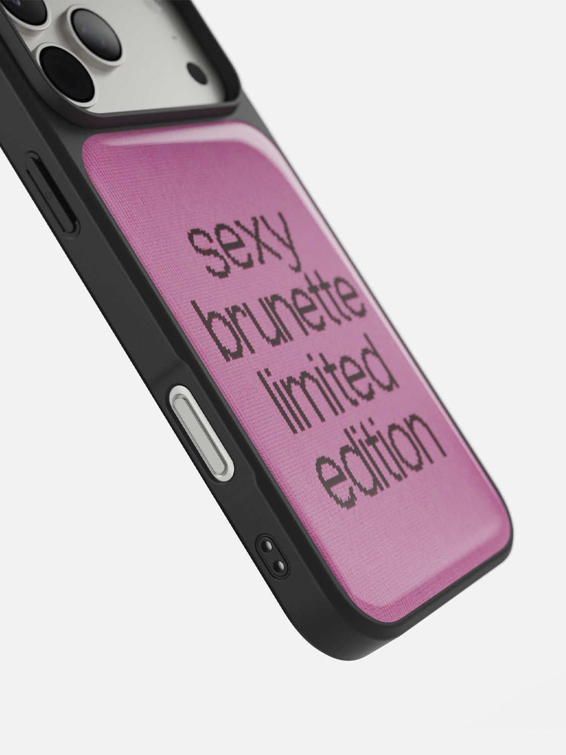 Sexy Brunette glossy printed case in Black