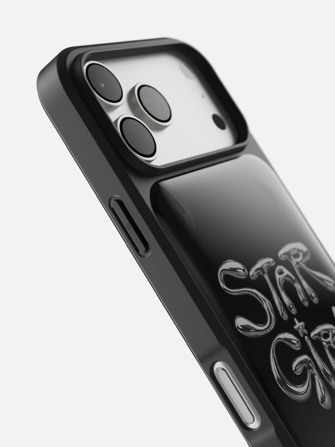 Star Girl Chrome glossy printed case in Black