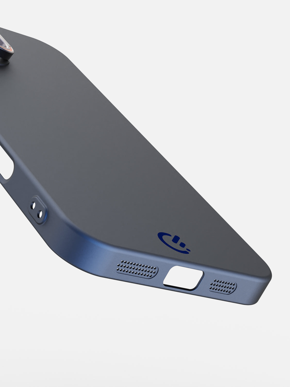 Solid Shade Snap Hard Case with Lens Guard & Stand - iPhone 16 (Navy Blue)
