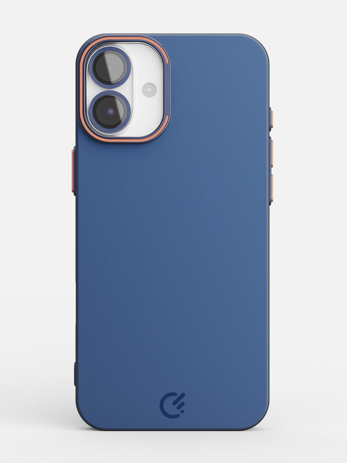 Solid Shade Snap Hard Case with Lens Guard & Stand - iPhone 16 (Navy Blue)