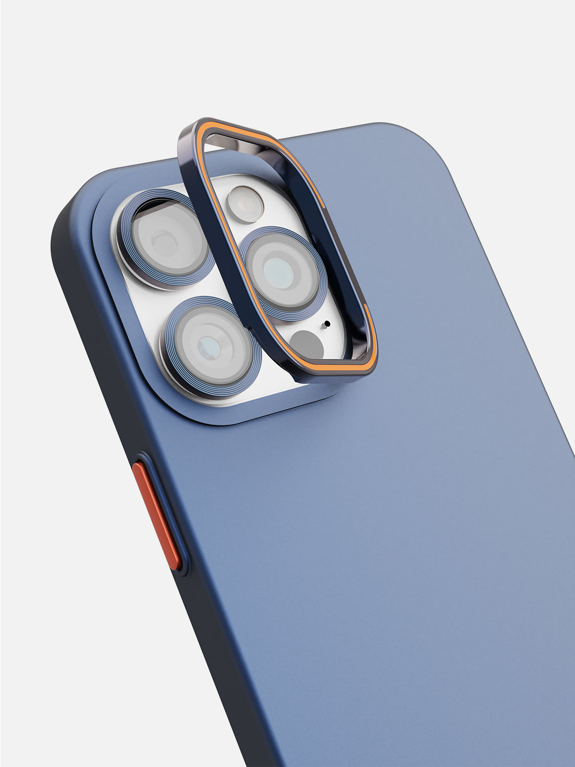 Solid Shade Snap Hard Case with Lens Guard & Stand - iPhone 16 Pro (Navy Blue)