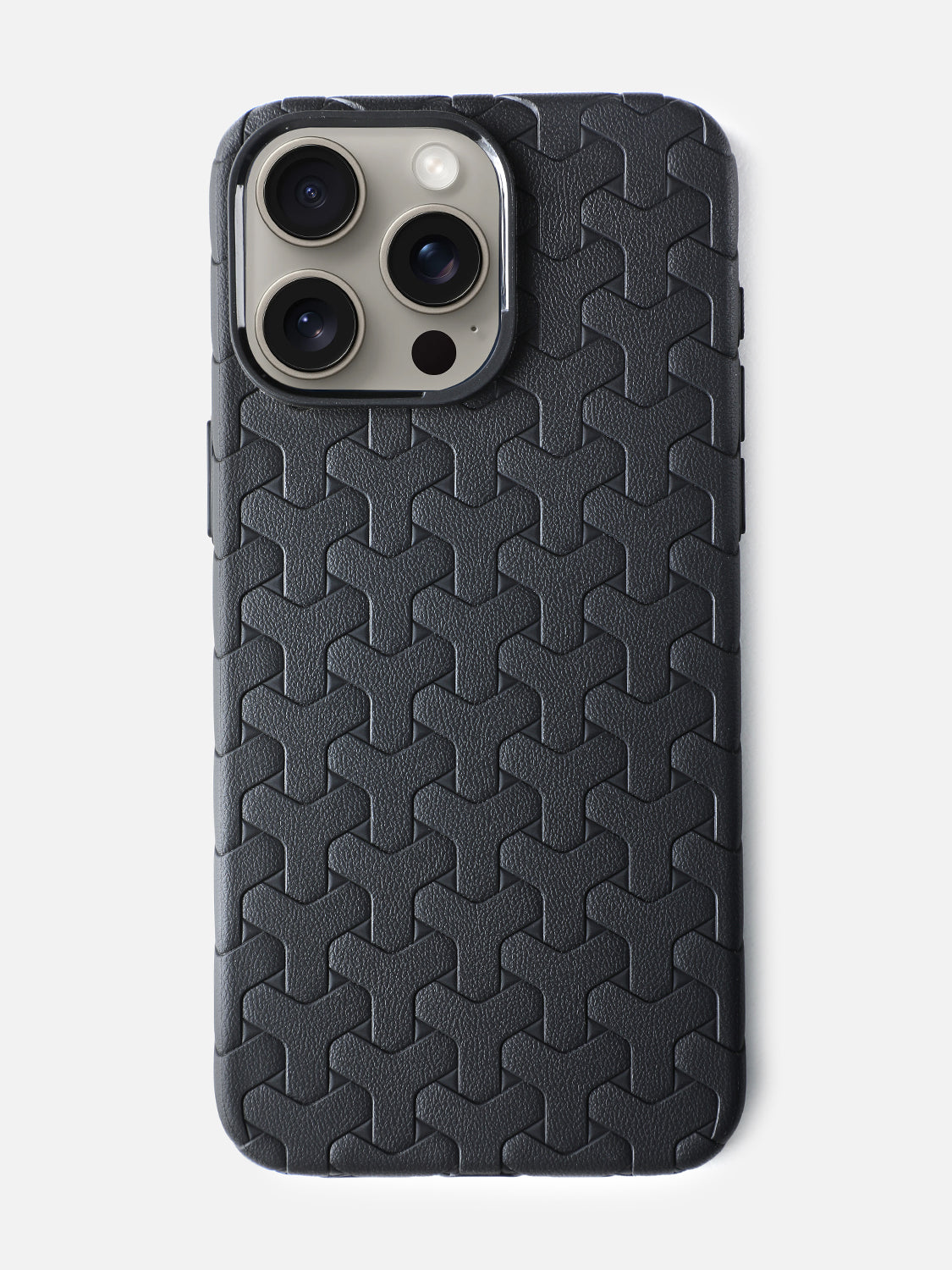 Interlock Weave Slim TPU Case - iPhone 15 Pro Max (Black)