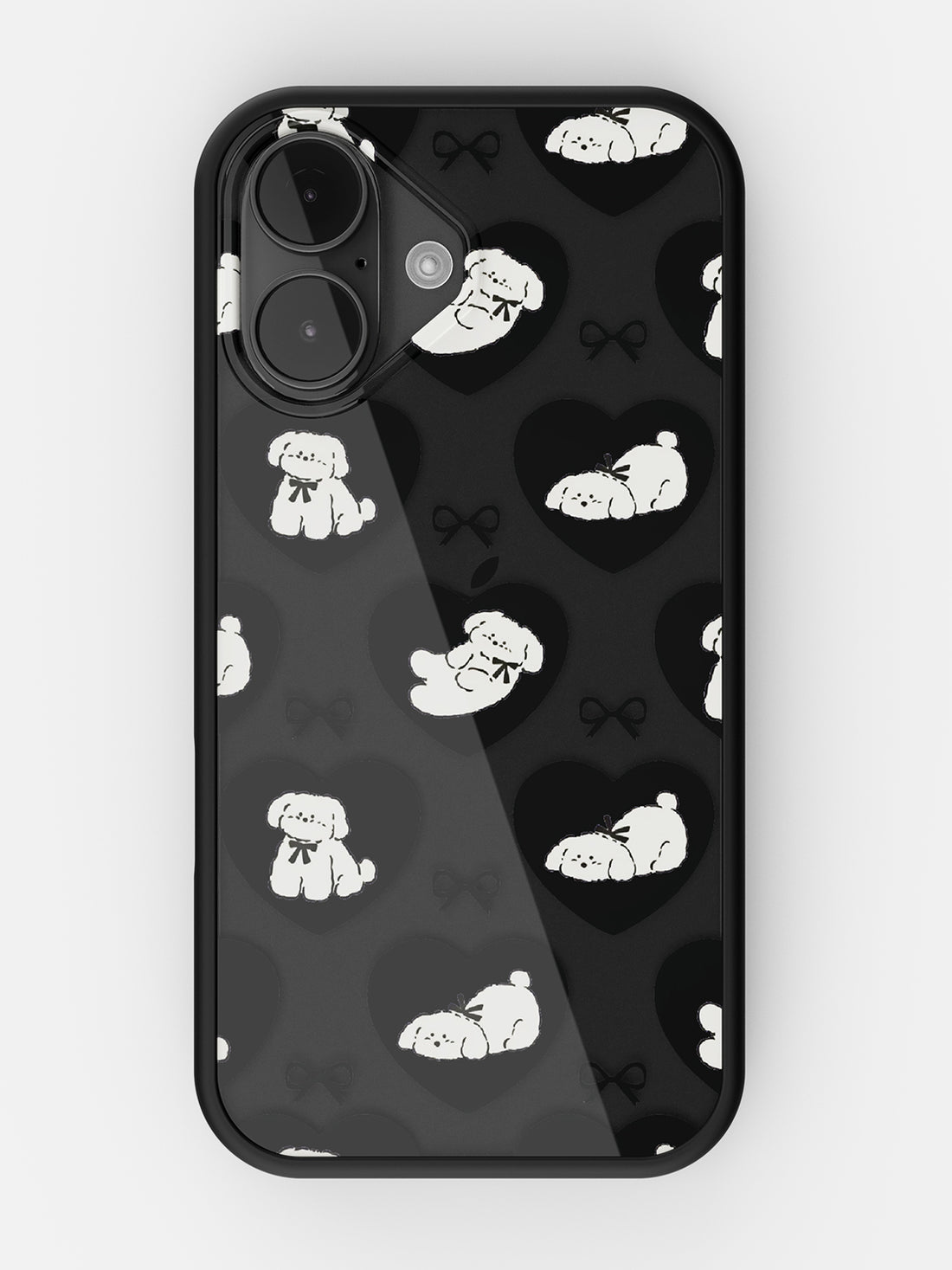 Puppy Love Printed Clear Case - iPhone 16 (Black)