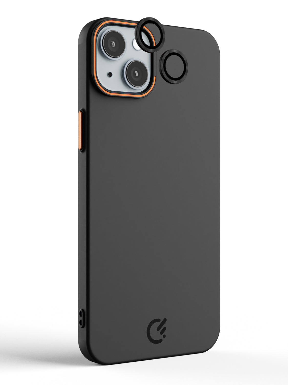 Solid Shade Snap Hard Case with Lens Guard & Stand - iPhone 15 Plus (Black)