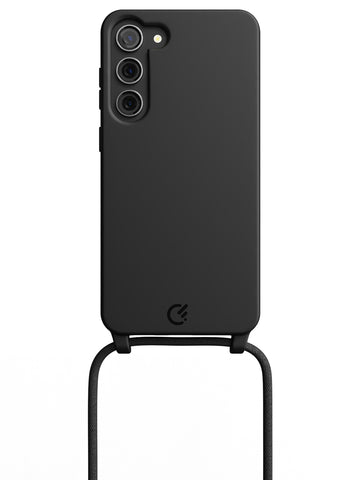 Silicon Crossbody Sling Case - Galaxy S23 Plus (Black - Rope)