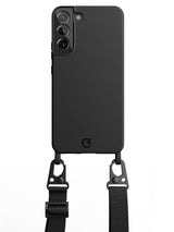 Silicon Crossbody Sling Case - Galaxy S22 Plus (Black - Lanyard)
