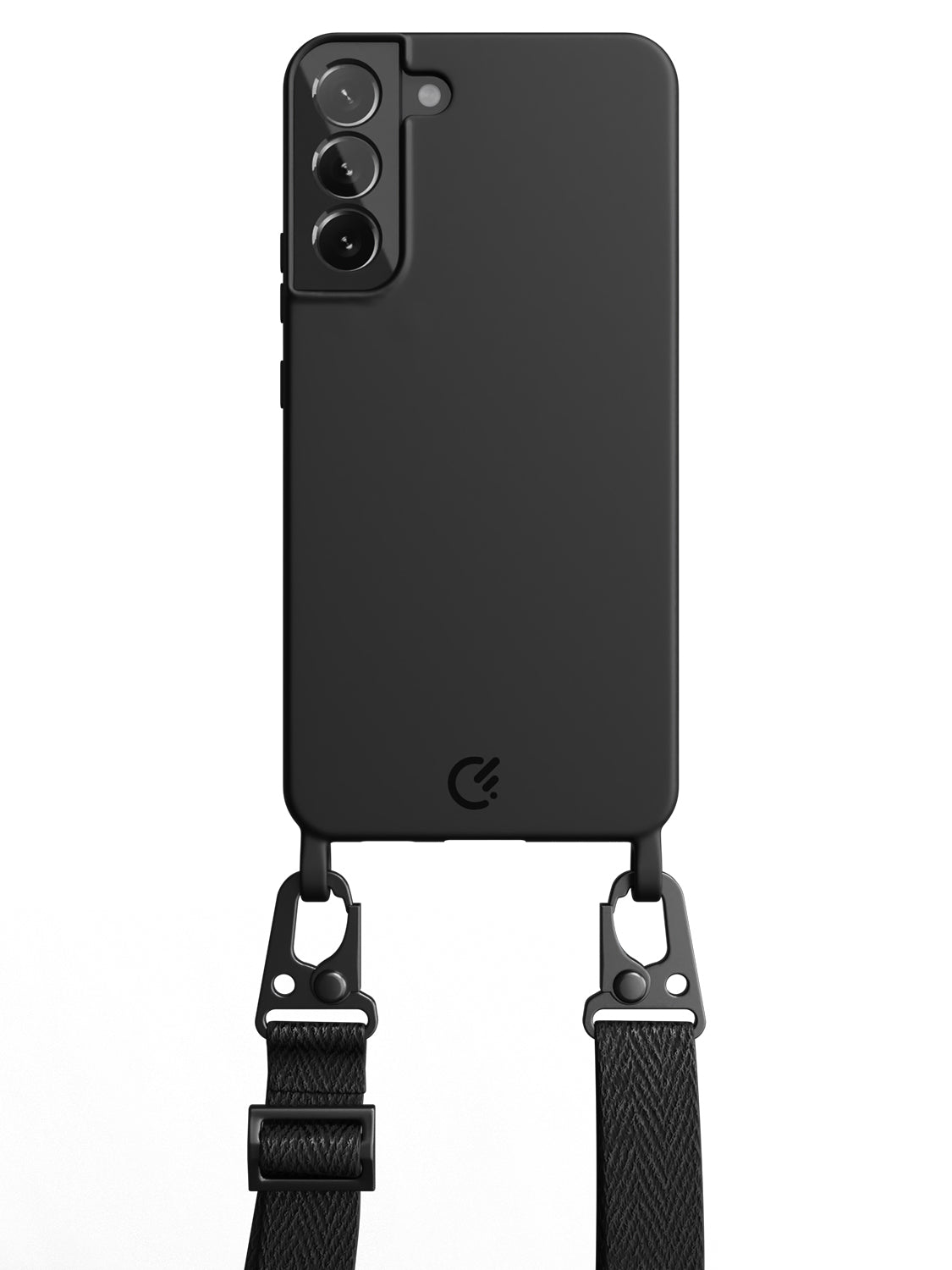 Silicon Crossbody Sling Case - Galaxy S22 Plus (Black - Lanyard)
