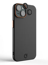 Solid Shade Snap Hard Case with Lens Guard & Stand - iPhone 15 (Black)