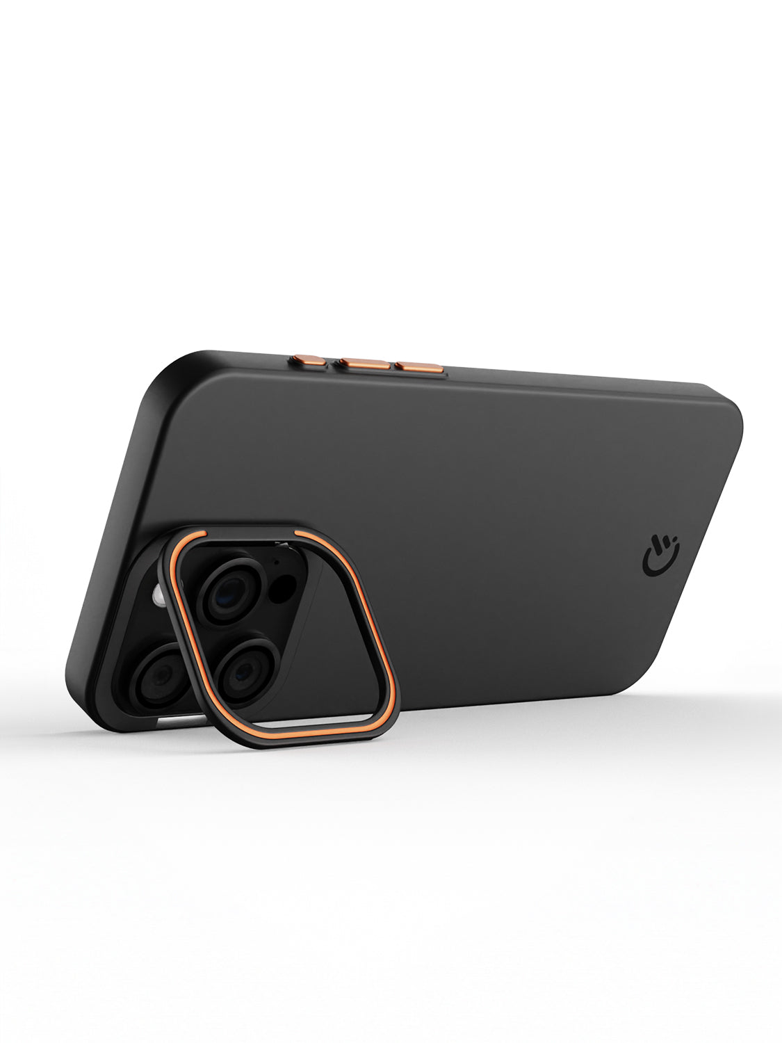 Solid Shade Snap Hard Case with Lens Guard & Stand - iPhone 14 Pro Max (Black)