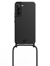 Silicon Crossbody Sling Case - Galaxy S22 (Black - Rope)