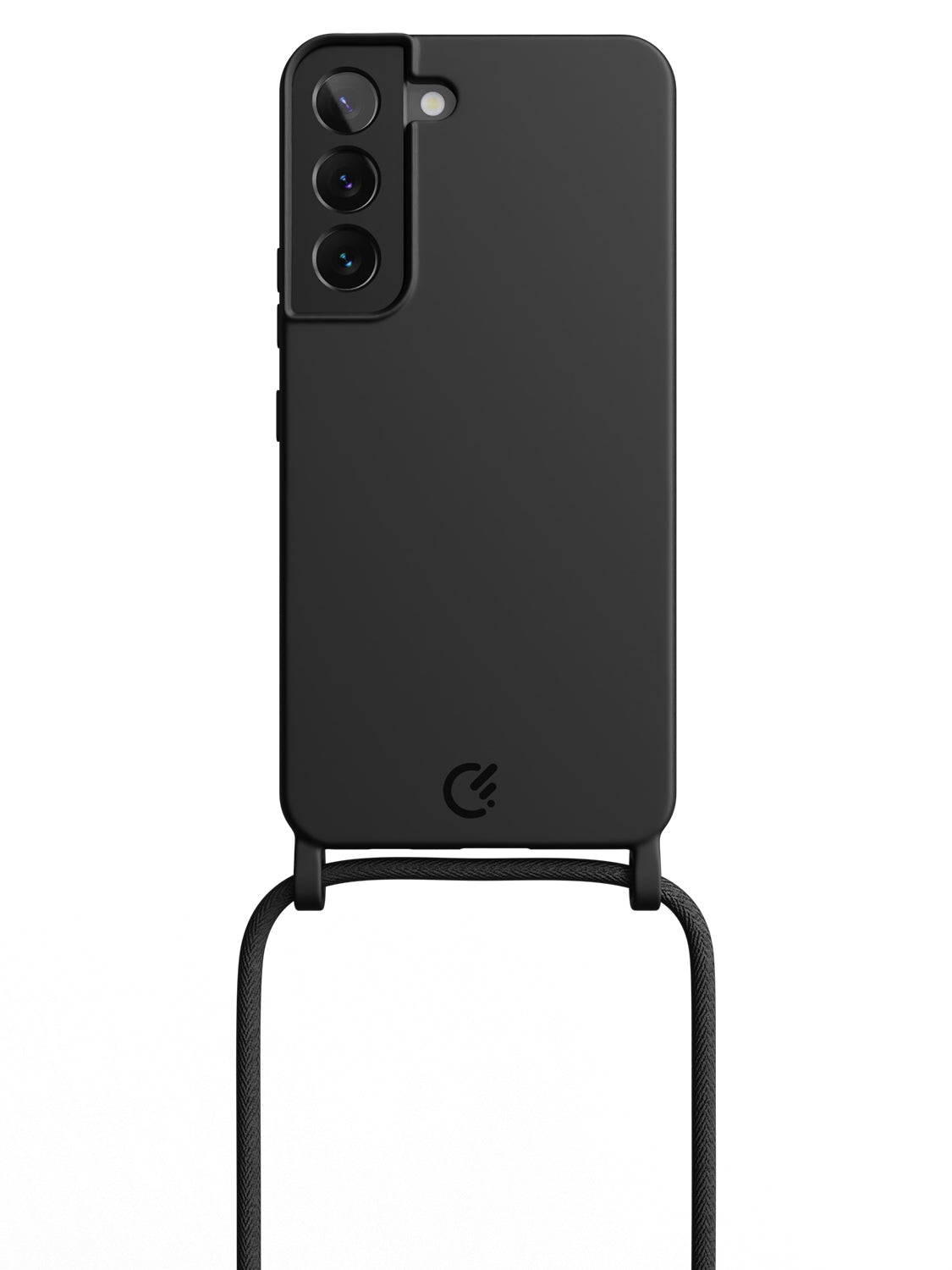 Silicon Crossbody Sling Case - Galaxy S22 (Black - Rope)