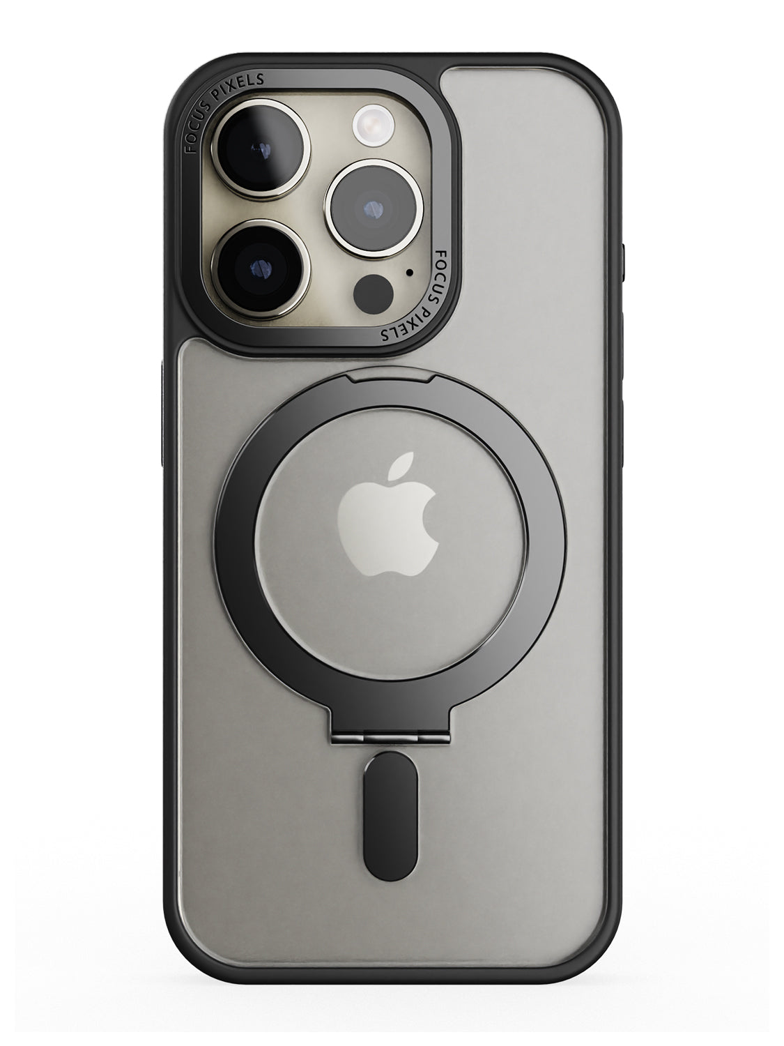 Clear Magsafe FlexiStand® Case - iPhone 15 Pro (Clear - Black)