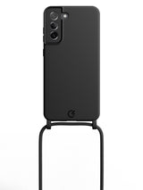 Silicon Crossbody Sling Case - Galaxy S21 FE (Black - Rope)