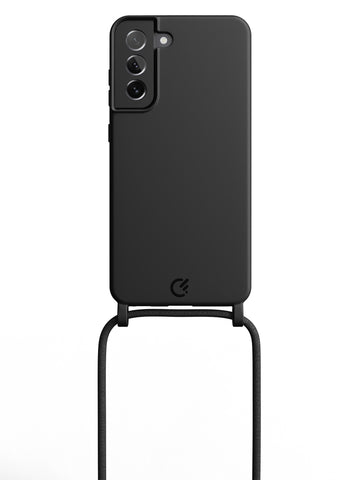 Silicon Crossbody Sling Case - Galaxy S21 FE (Black - Rope)