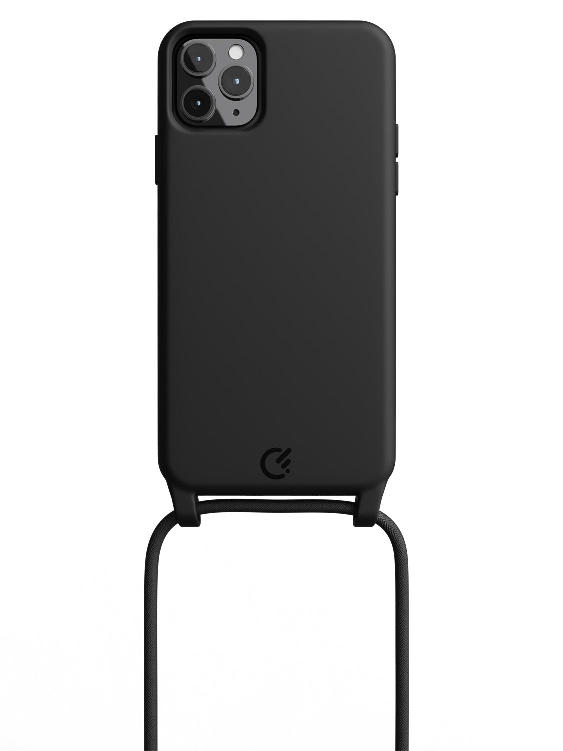 Silicon Crossbody Sling Case - iPhone 11 Pro Max (Black - Rope)