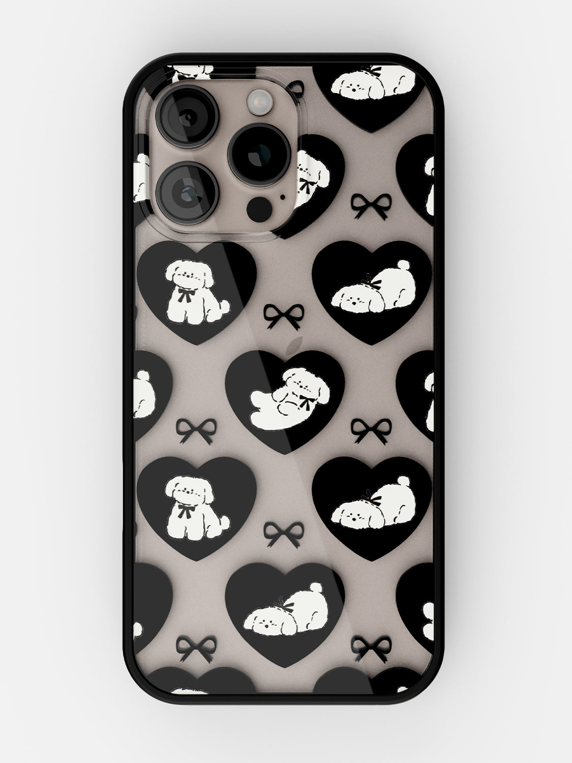 Puppy Love Printed Clear Case - iPhone 16 Pro (Black)
