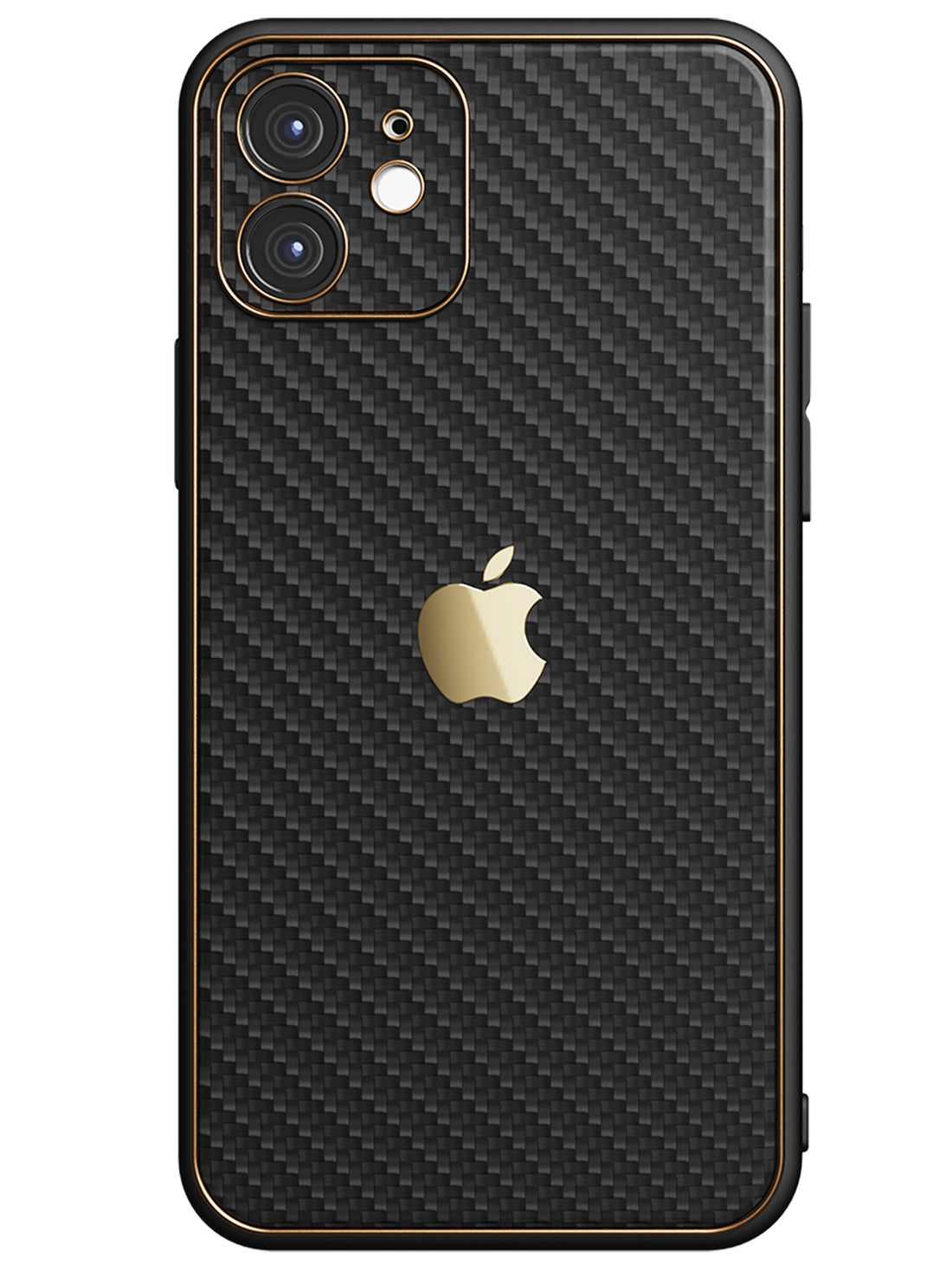 Carbon Leather Chrome Case - iPhone 12 (Black)