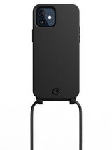 Silicon Crossbody Sling Case - iPhone 12 (Black - Rope)