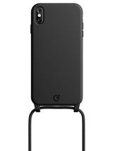 Silicon Crossbody Sling Case - iPhone XS Max (Black - Rope)