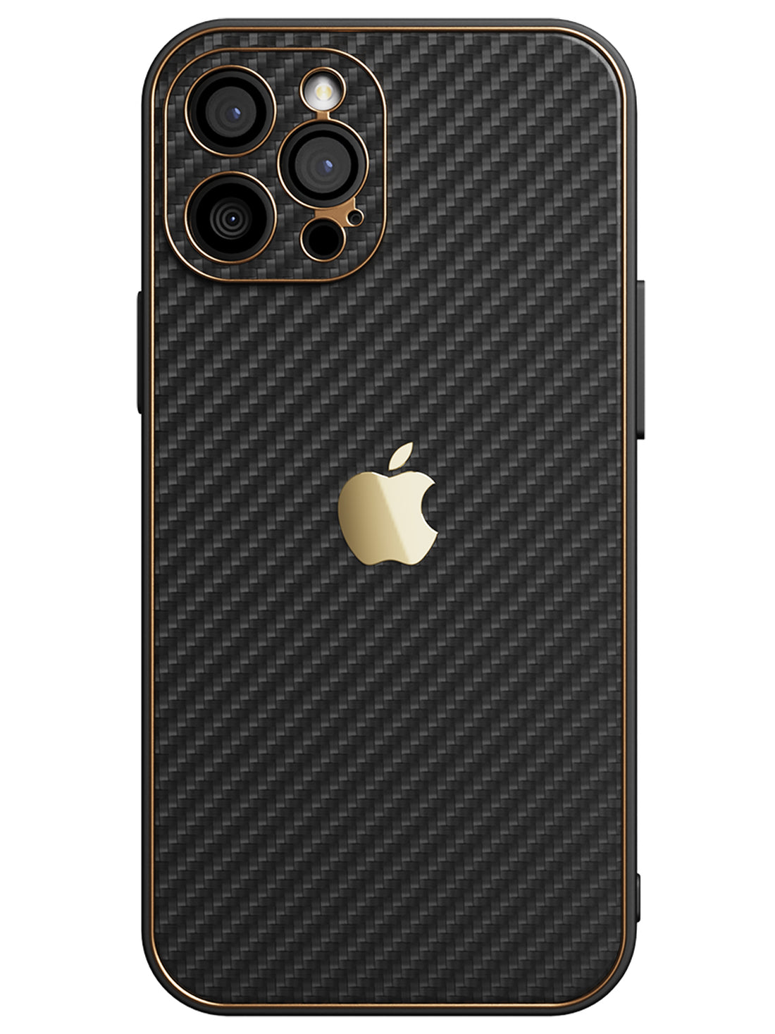 Carbon Leather Chrome Case - iPhone 12 Pro Max (Black)