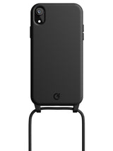 Silicon Crossbody Sling Case - iPhone XR (Black - Rope)