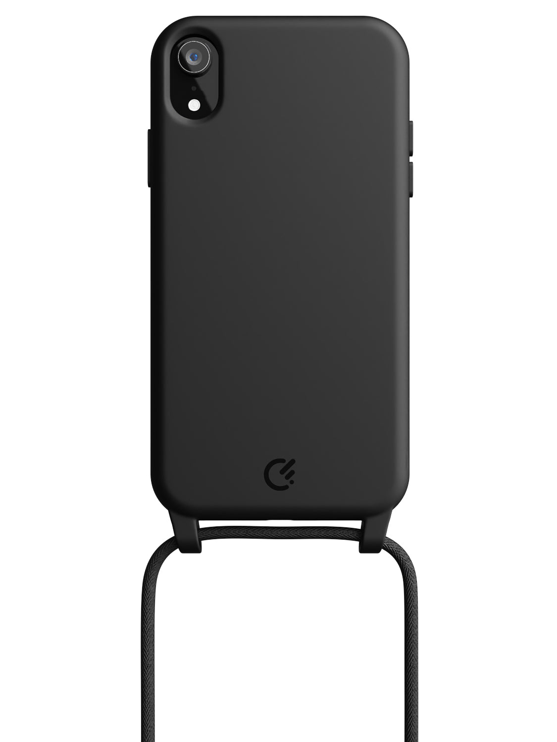 Silicon Crossbody Sling Case - iPhone XR (Black - Rope)