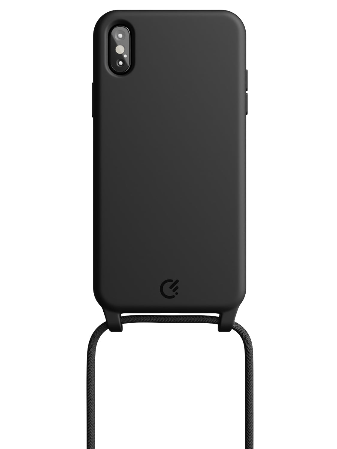 Silicon Crossbody Sling Case - iPhone X / XS (Black - Rope)