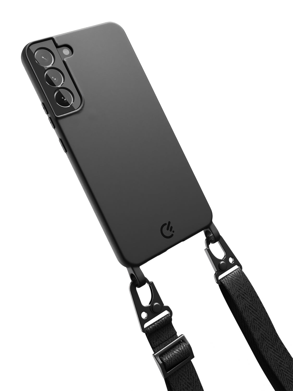 Silicon Crossbody Sling Case - Galaxy S22 Plus (Black - Lanyard)