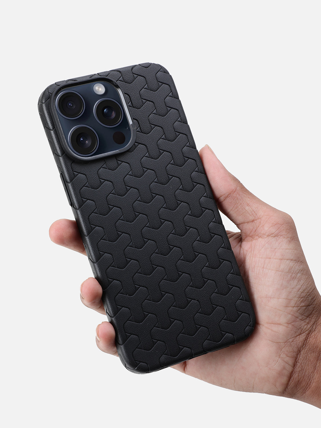 Interlock Weave Slim TPU Case - iPhone 13 Pro (Black)