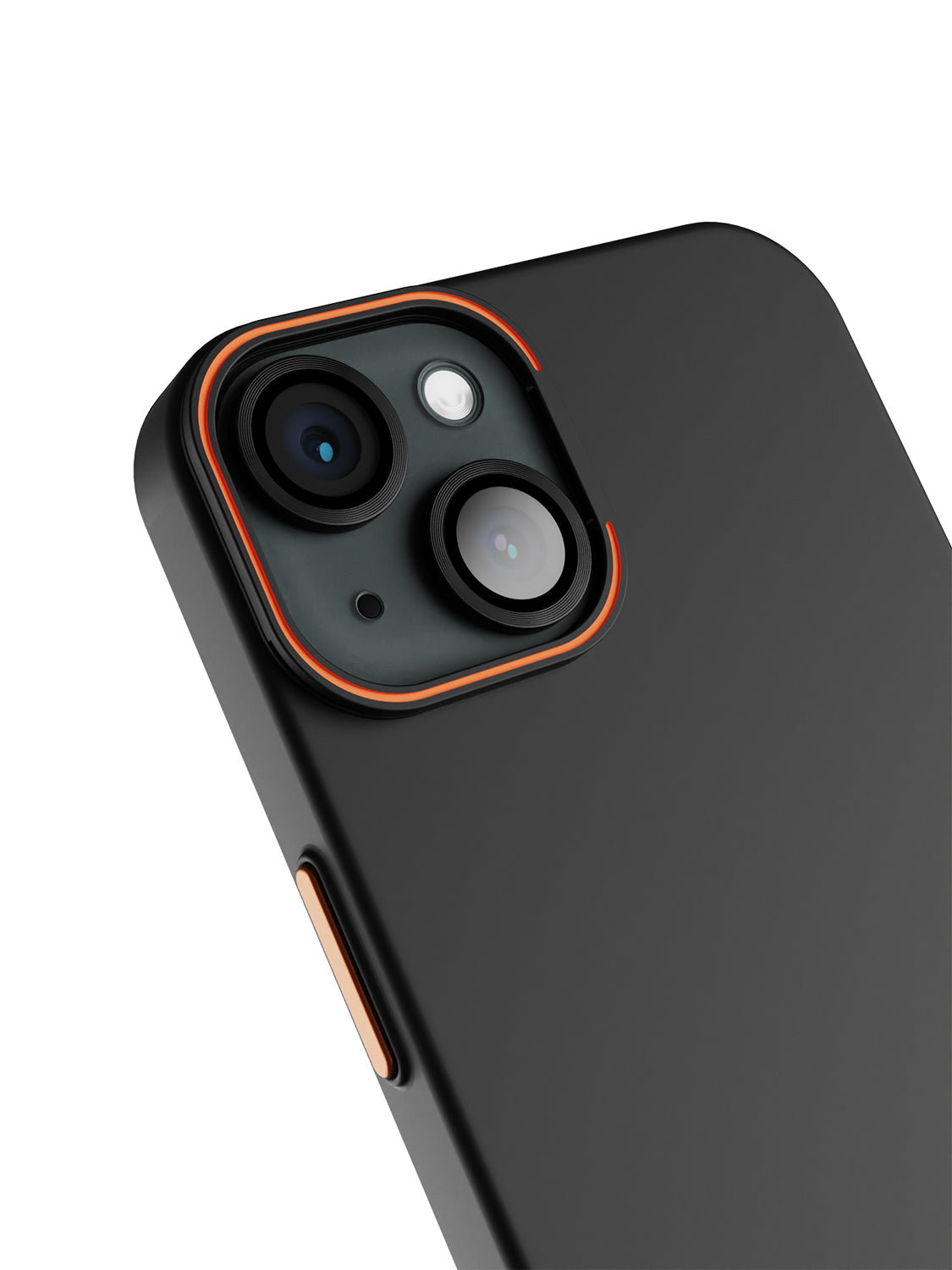 Solid Shade Snap Hard Case with Lens Guard & Stand - iPhone 15 (Black)