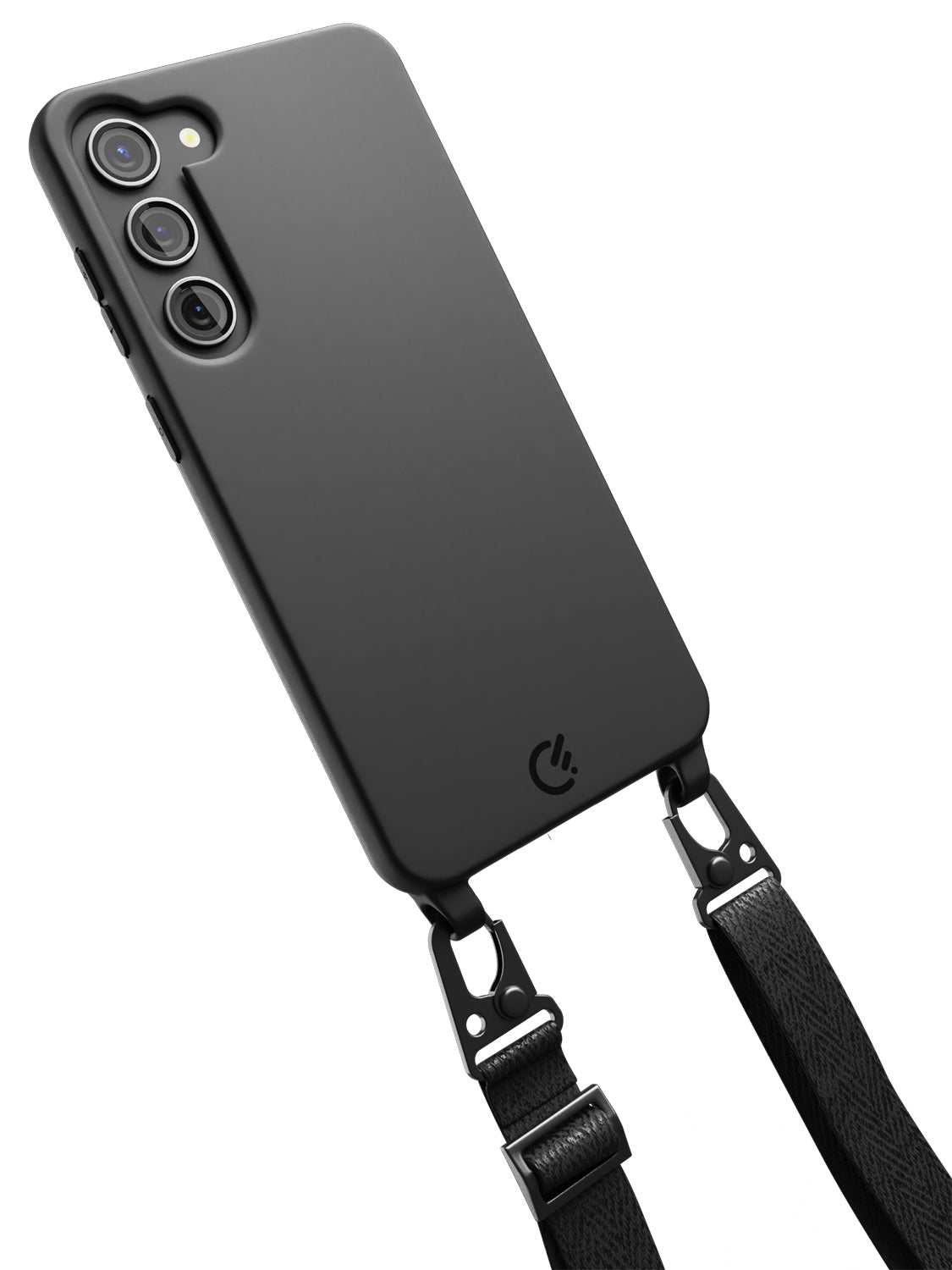 Silicon Crossbody Sling Case - Galaxy S23 Plus (Black - Lanyard)
