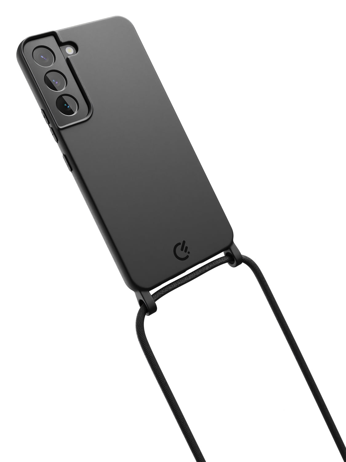 Silicon Crossbody Sling Case - Galaxy S22 (Black - Rope)