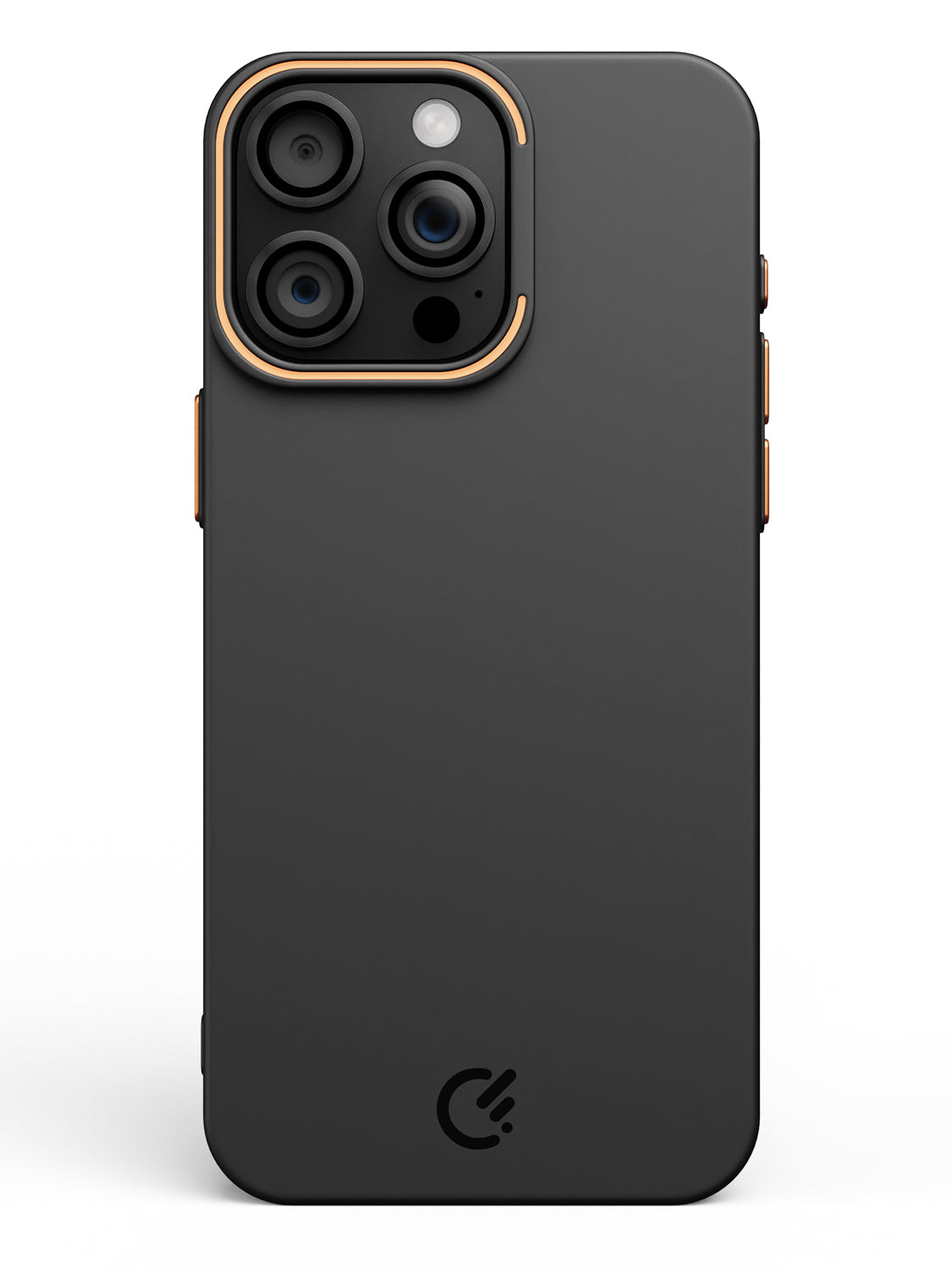 Solid Shade Snap Hard Case with Lens Guard & Stand - iPhone 15 Pro Max (Black)