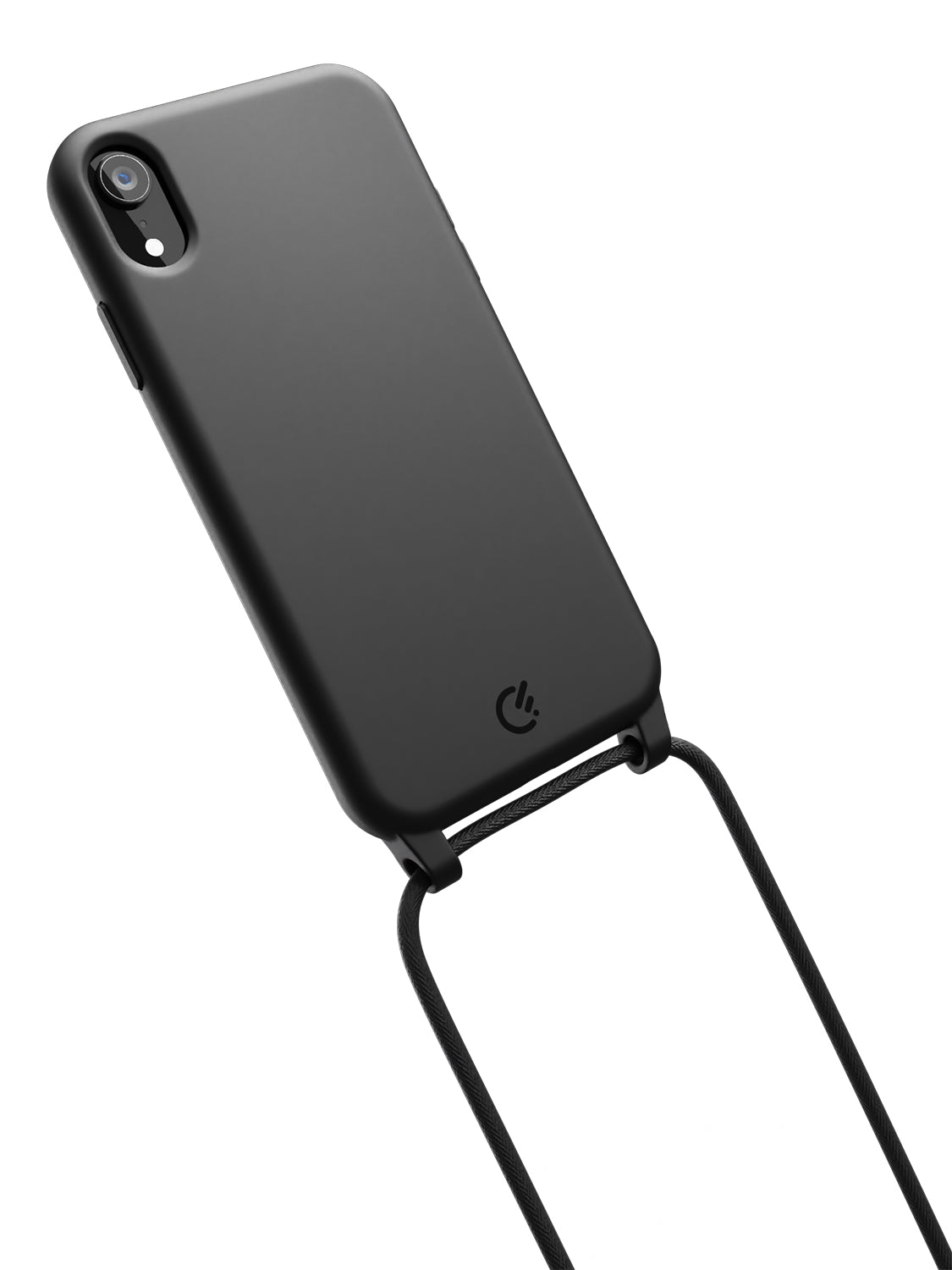Silicon Crossbody Sling Case - iPhone XR (Black - Rope)