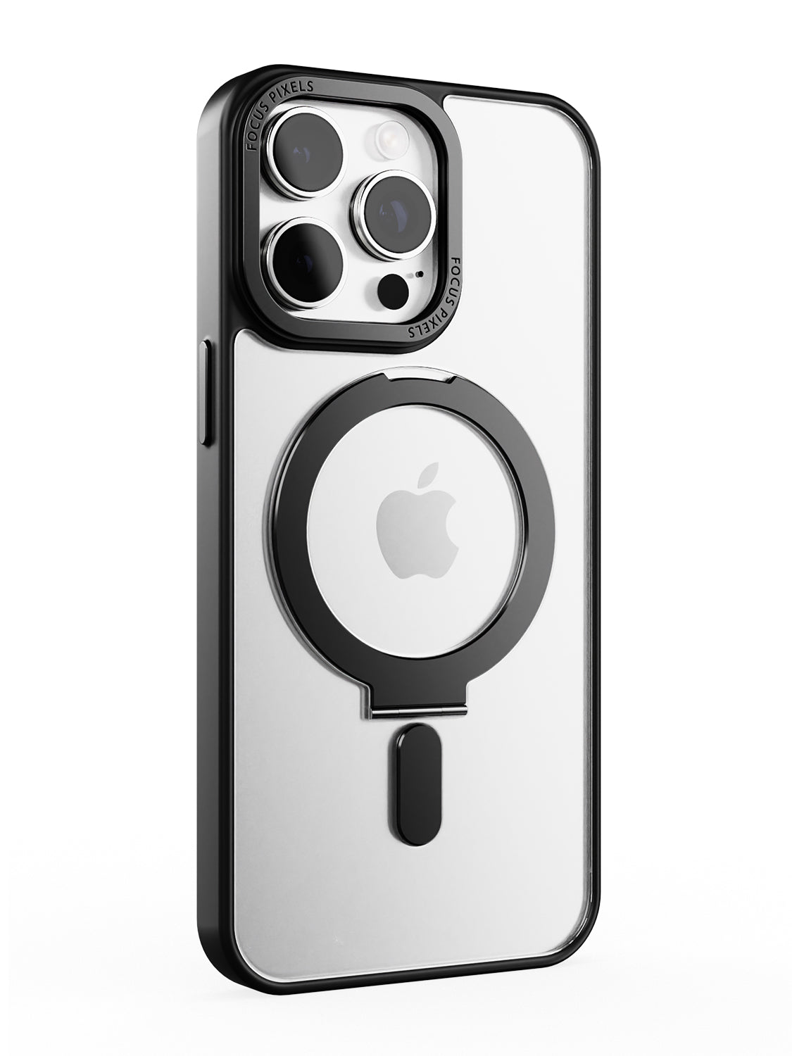 Clear Magsafe FlexiStand® Case - iPhone 15 Pro Max (Clear - Black)