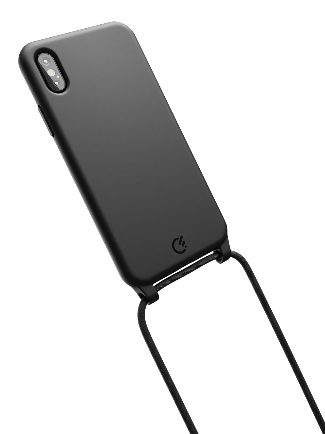 Silicon Crossbody Sling Case - iPhone X / XS (Black - Rope)