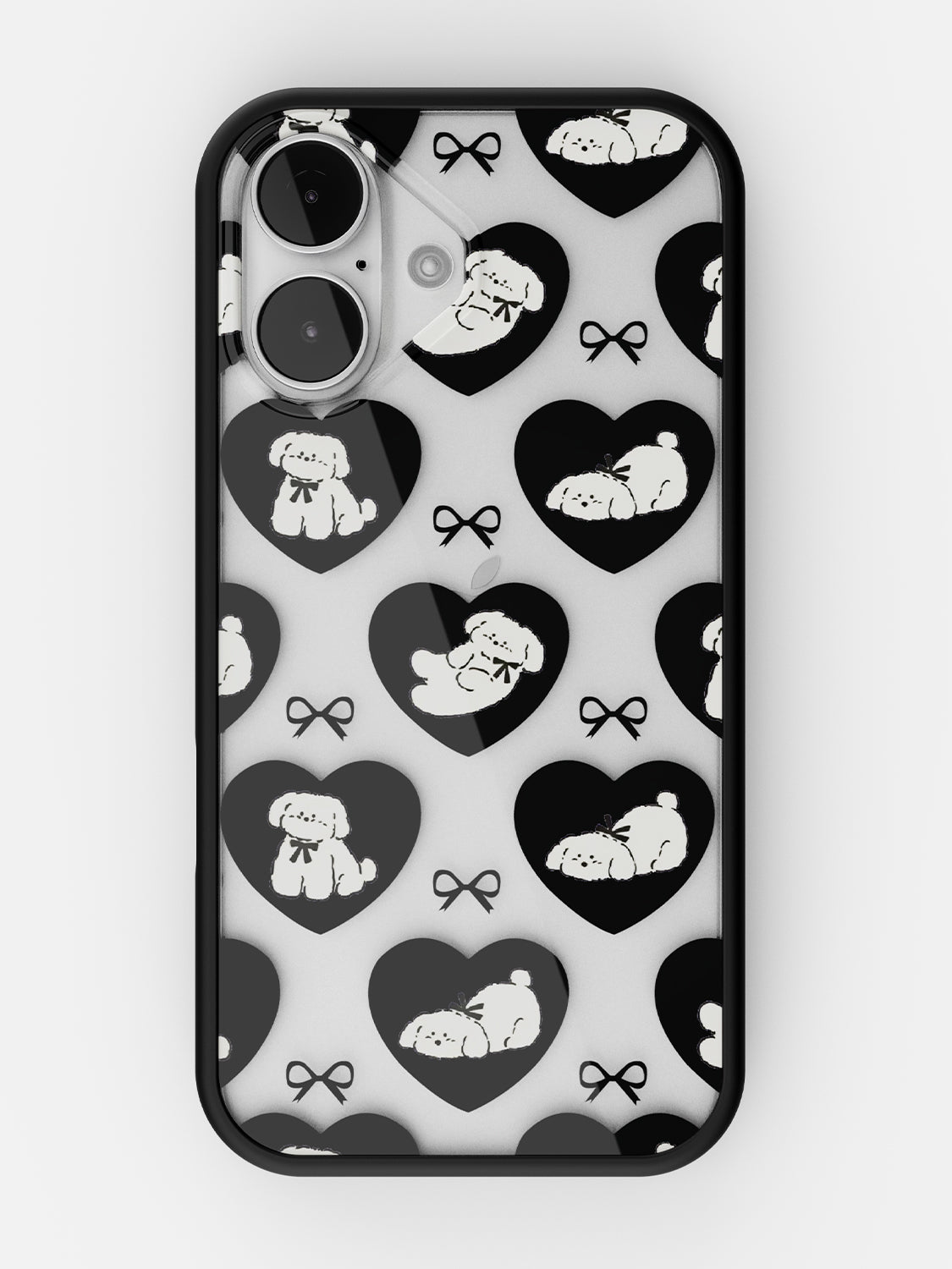 Puppy Love Printed Clear Case - iPhone 17 (Black)