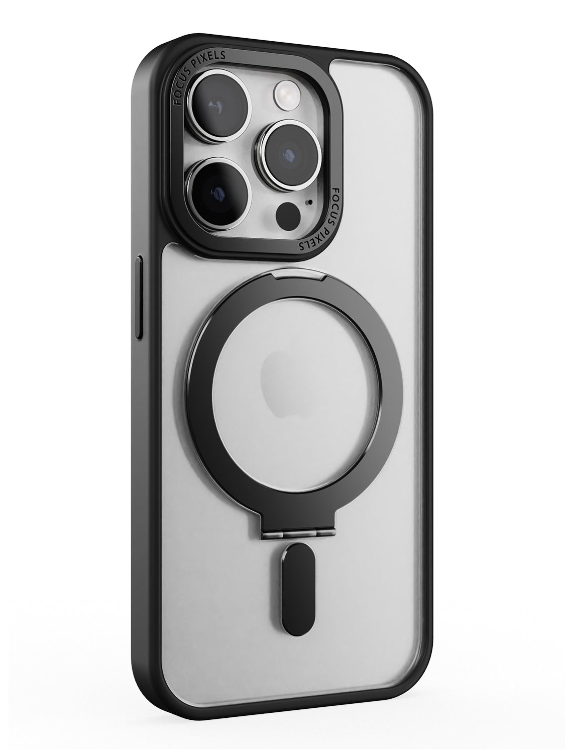 Clear Magsafe FlexiStand® Case - iPhone 15 Pro (Clear - Black)