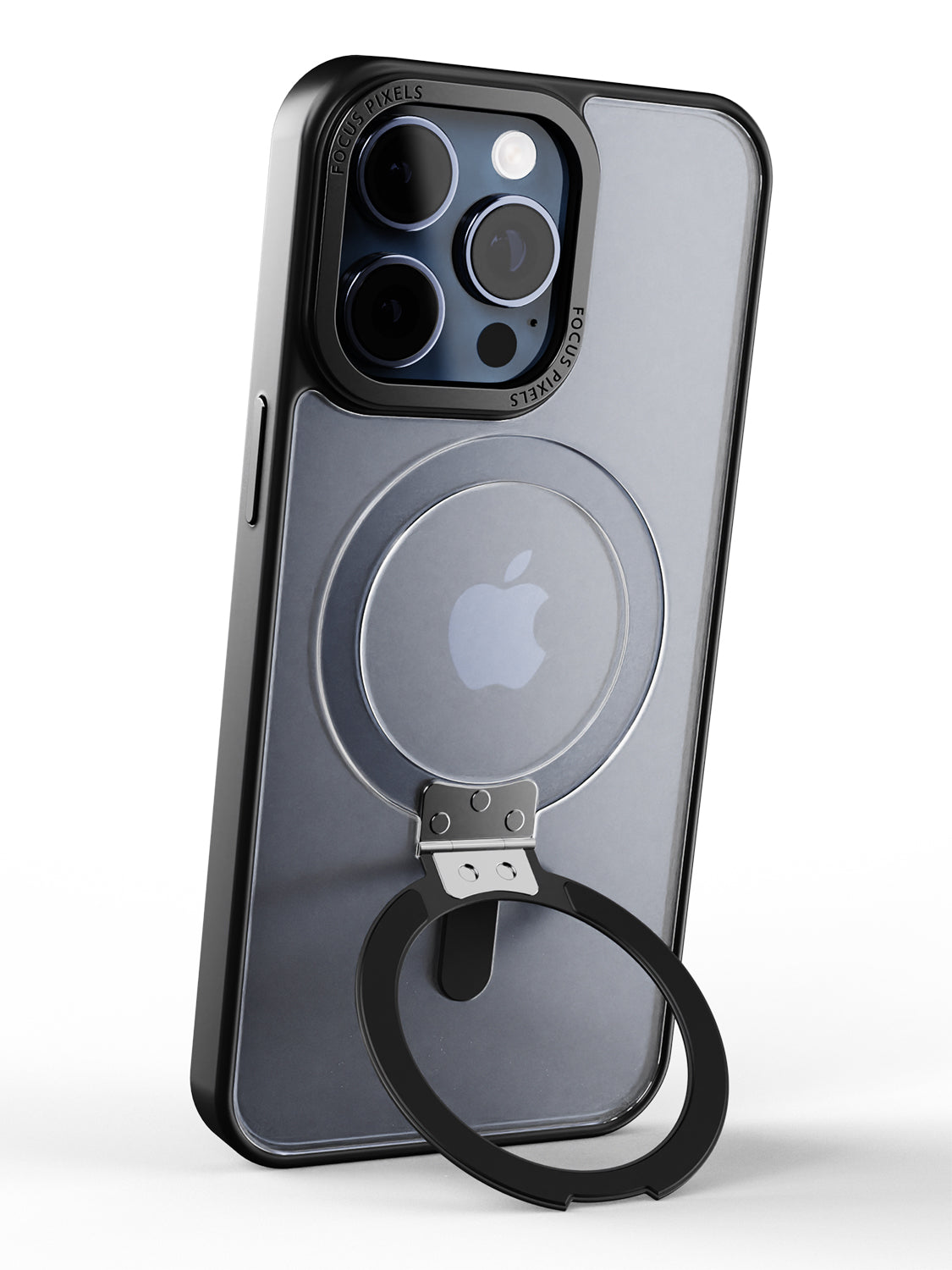 Clear Magsafe FlexiStand® Case - iPhone 15 Pro Max (Clear - Black)