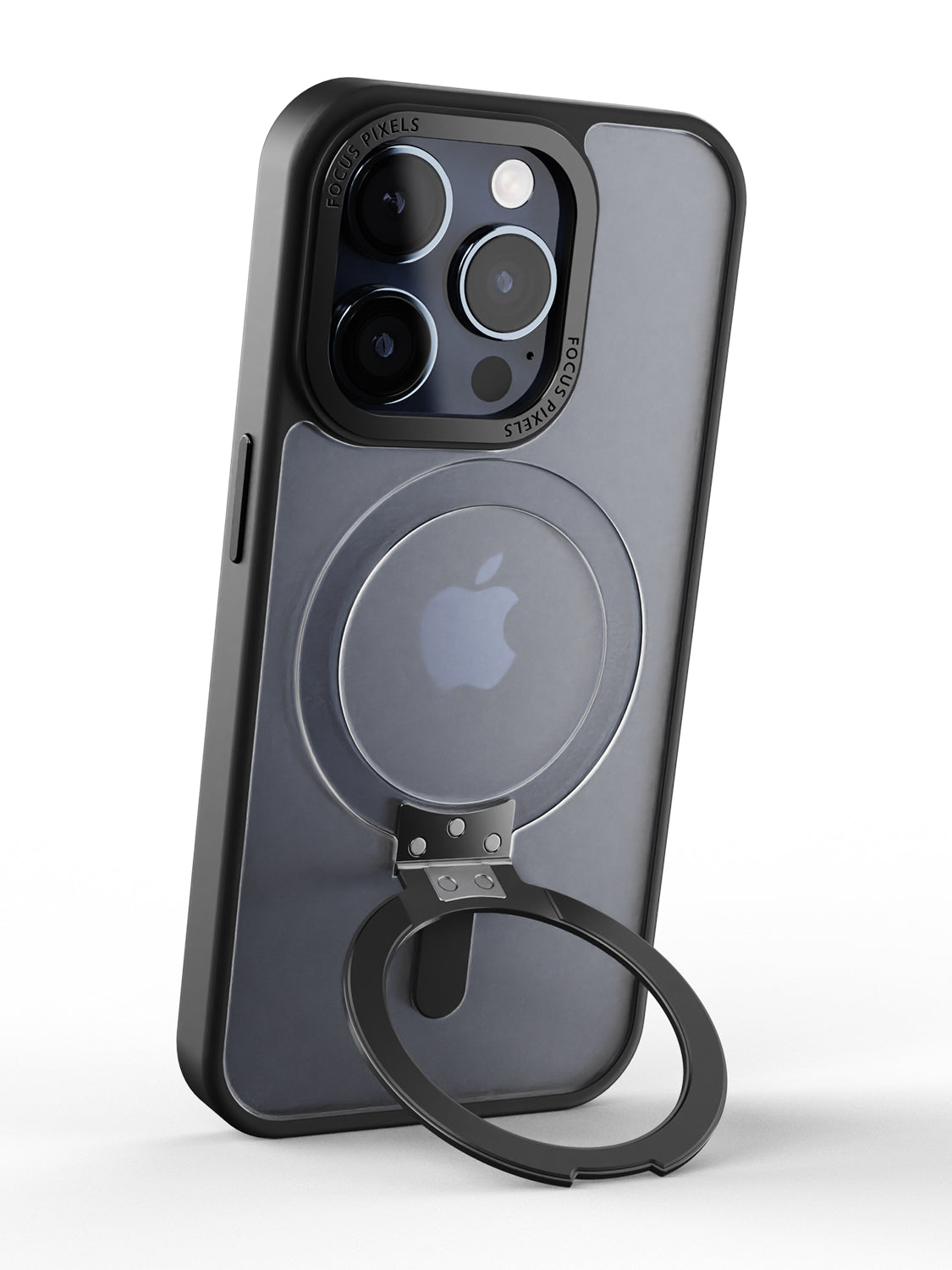 Clear Magsafe FlexiStand® Case - iPhone 15 Pro (Clear - Black)