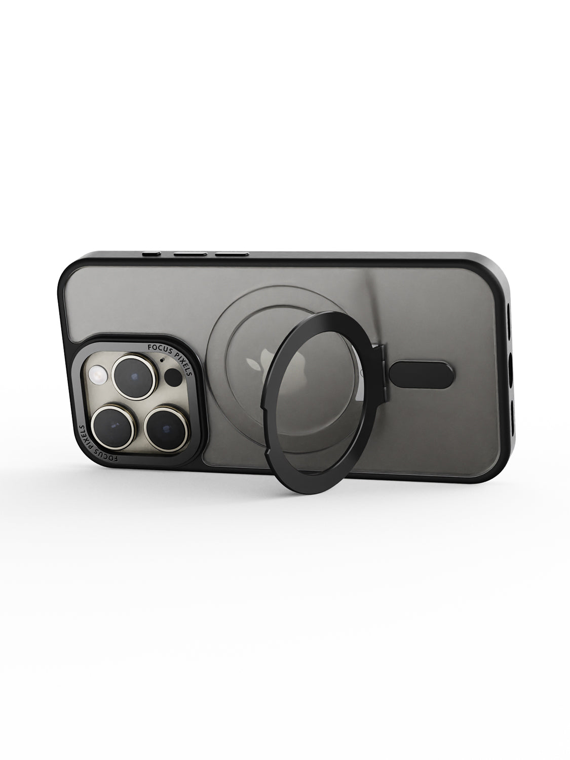 Clear Magsafe FlexiStand® Case - iPhone 15 Pro (Clear - Black)