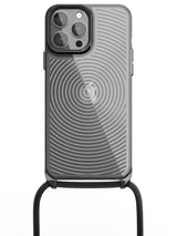 Clear Spiral Crossbody Sling Case - iPhone 13 Pro Max (Clear - Black)