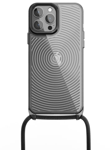 Clear Spiral Crossbody Sling Case - iPhone 13 Pro Max (Clear - Black)